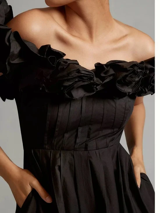 Maeve The Corina Ruffled Off-Shoulder Midi Dress - Picture 4 of 8